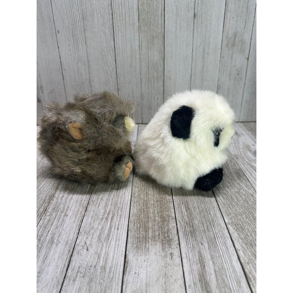 Vtg Puffkins Nutty Squirrel & Peter The Panda Bear Plush Stuffed Toy - Set Of 2 - Picture 3 of 13